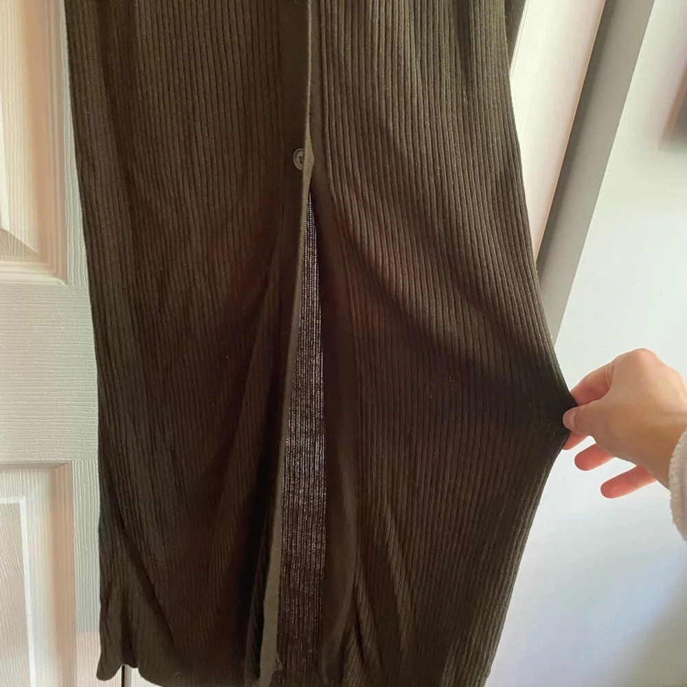 BNWT Vintage Urban Outfitters Olive Green Duster Cardigan/Maxi Dress - Picture 8 of 9